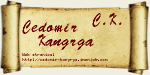 Čedomir Kangrga vizit kartica